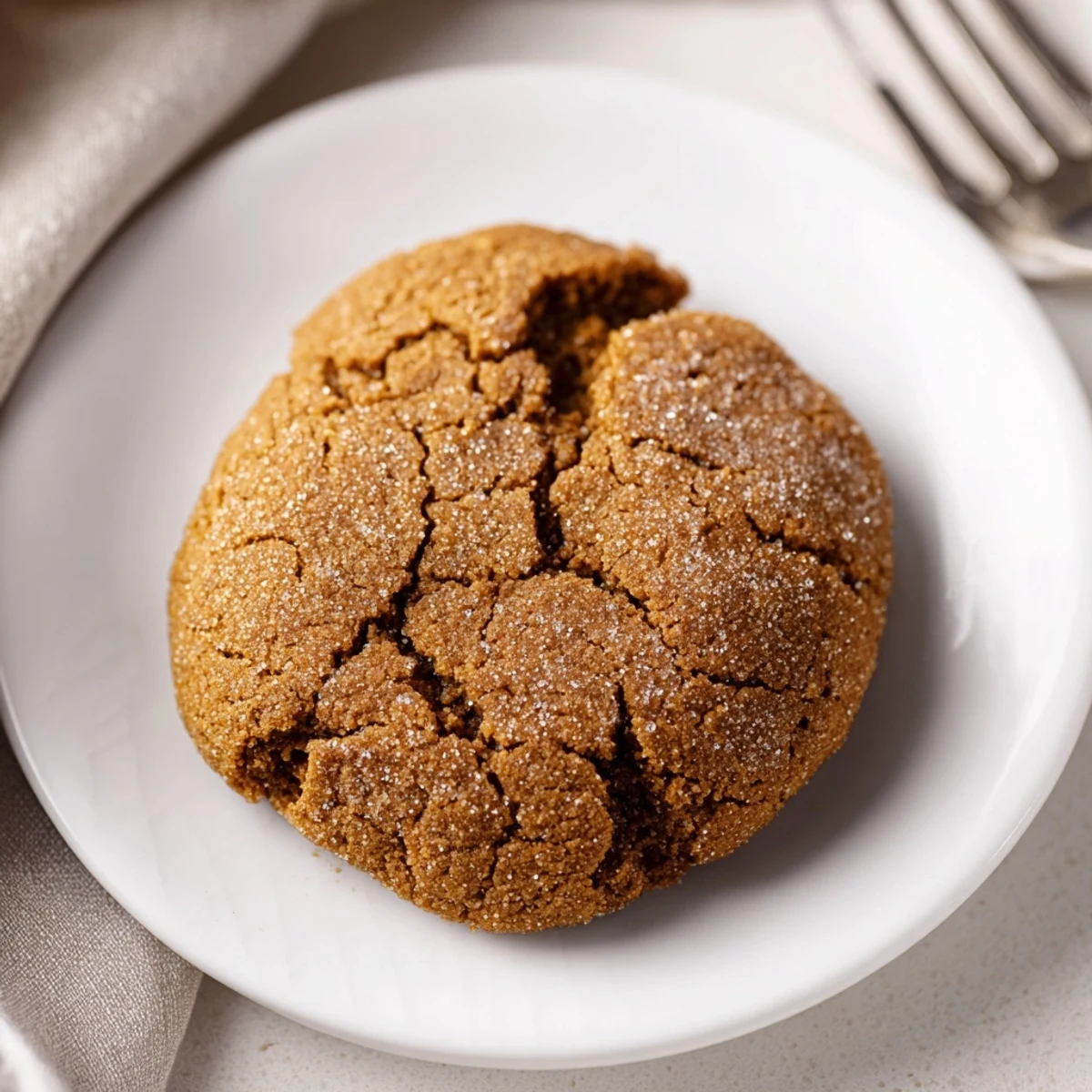 Golden, sugar-crusted Soft-Baked Ginger and Molasses Cookies, still warm from the oven, invite a bite.
