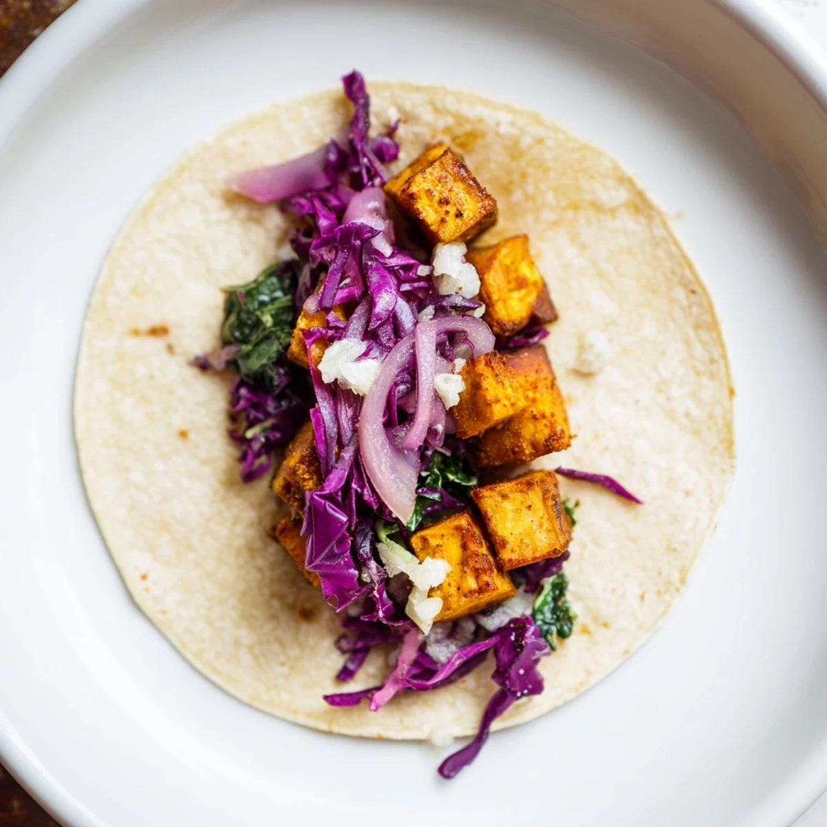 Quick Sweet Potato and Black Bean Tacos with colorful toppings ready to eat.