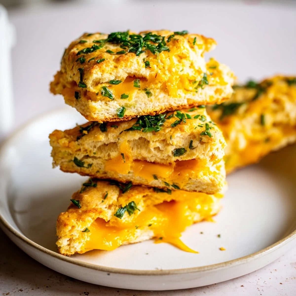 Golden Cheddar Chive Scones