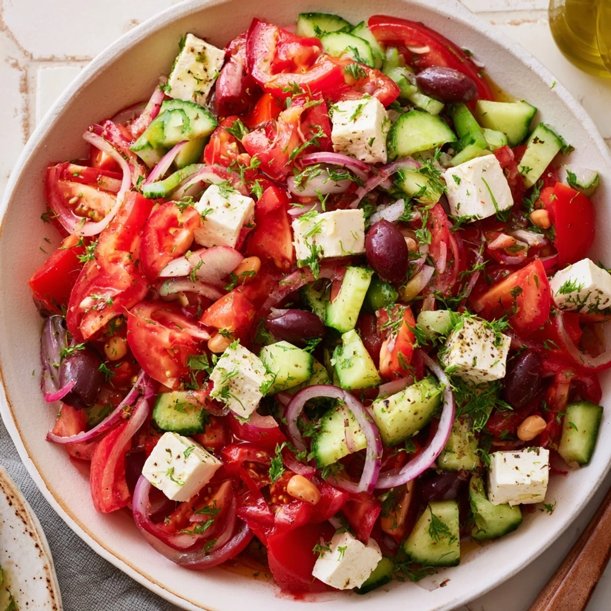 Fresh Mediterranean Salad Chickpeas
