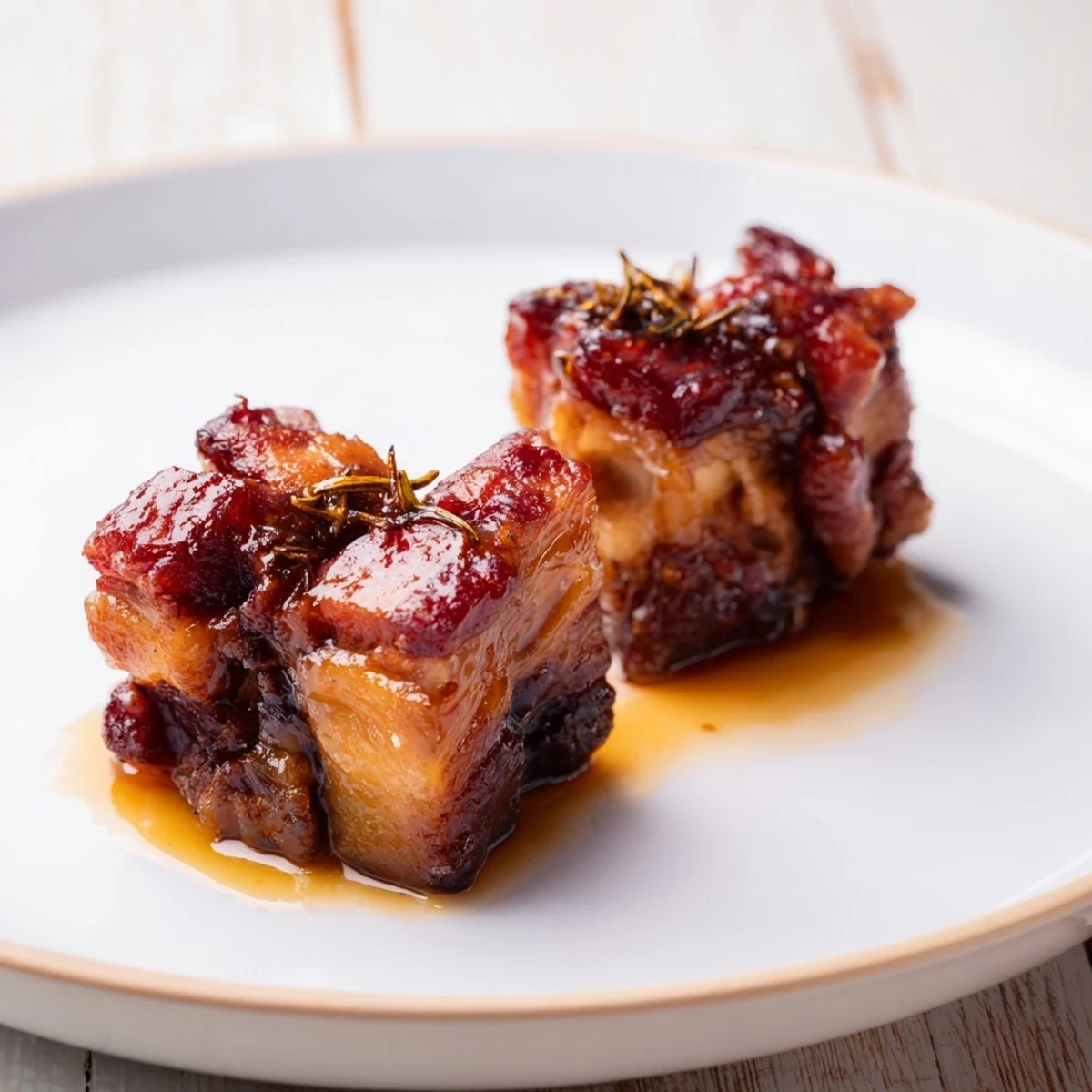Slow-roasted pork shoulder glistening with a rich cider glaze, ready for serving with sides.