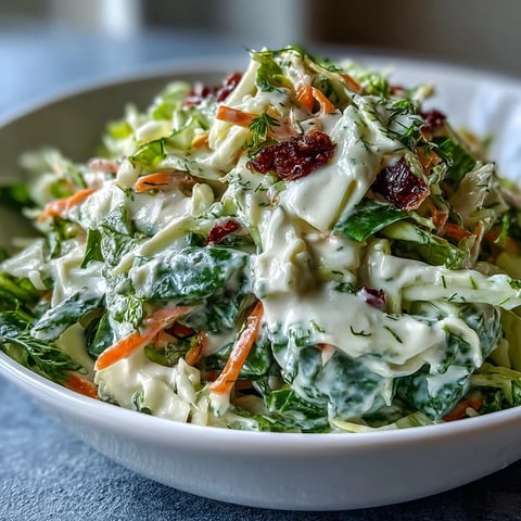 A vibrant bowl of Best Cabbage Coleslaw with creamy dressing, fresh from the fridge, served as a side for grilled burgers.  