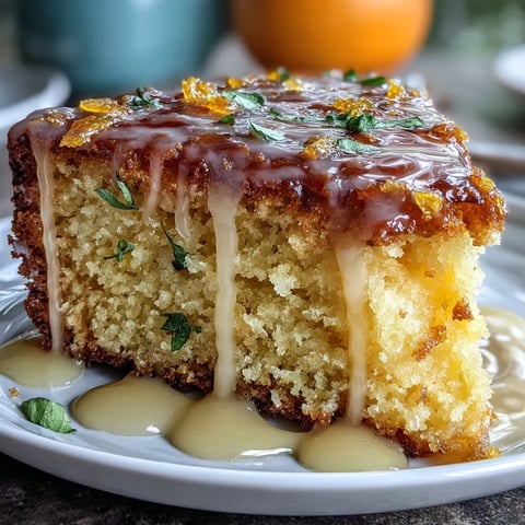 Freshly baked Heavenly Blood Orange Yogurt Cake cooling on a wire rack, drizzled with zesty citrus icing.
