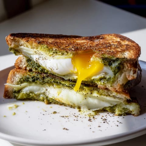 Pesto egg grilled cheese