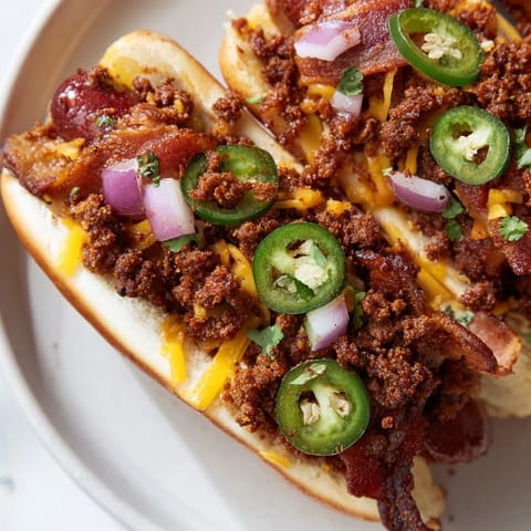 Mexican hot dogs bacon jalapeños