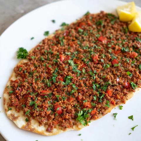 Turkish Lahmacun Flatbread