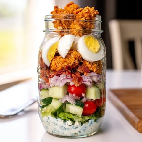 Crispy Chicken Cobb Jar Salad