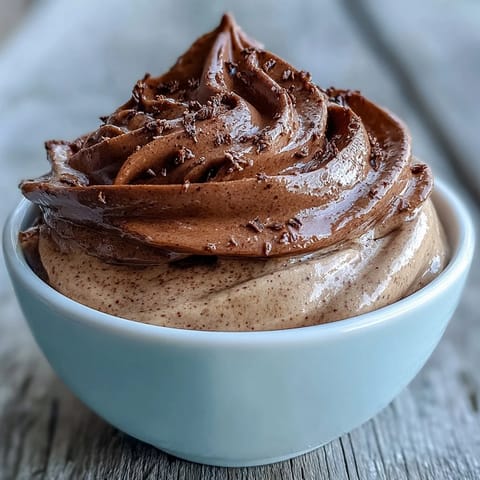 Freshly prepared Hojicha Pastry Cream in a white bowl, ready to fill choux pastries.