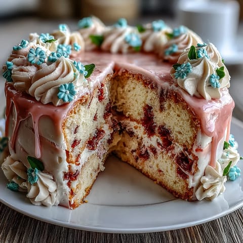 Spring Birthday Cake with Pastel Floral Buttercream: soft vanilla layers frosted in creamy pastel hues and adorned with delicate buttercream flowers.  