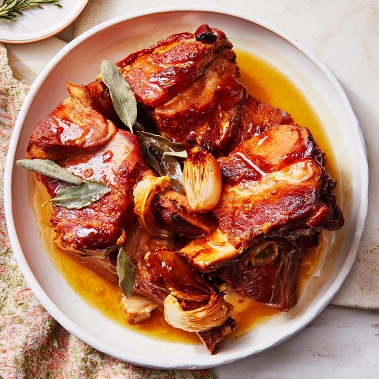 Enjoy the delicious aroma of Slow-Roasted Pork Shoulder, prepared until incredibly tender, ready to eat.