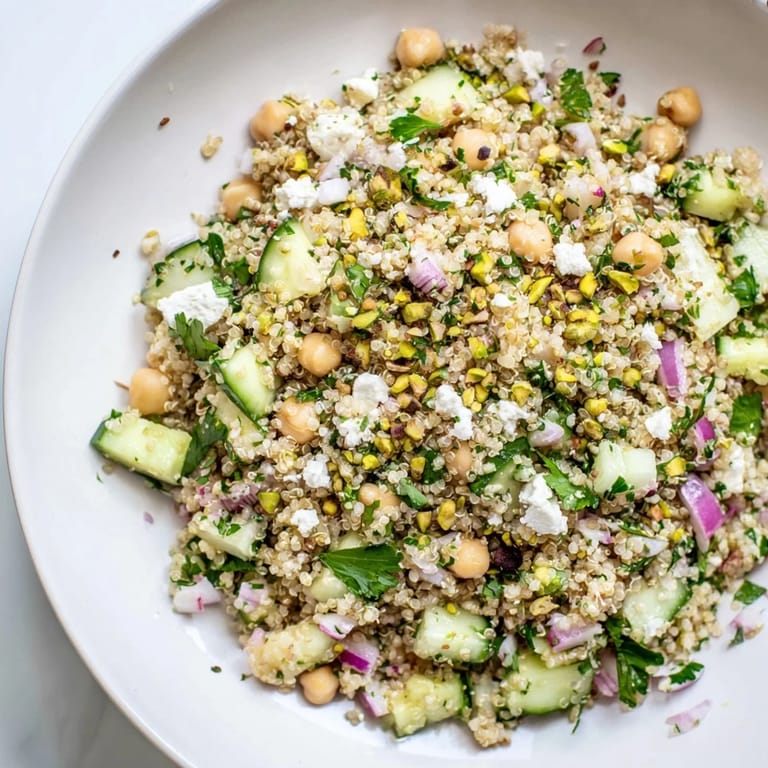 Freshly tossed Jennifer Aniston Salad, a Mediterranean delight with vibrant herbs and toasted nuts.