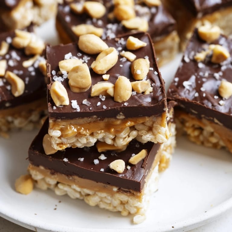 Crispy Peanut Butter Chocolate Rice Cakes, a no-bake treat with a cool, refreshing chocolate bite and peanut delight.