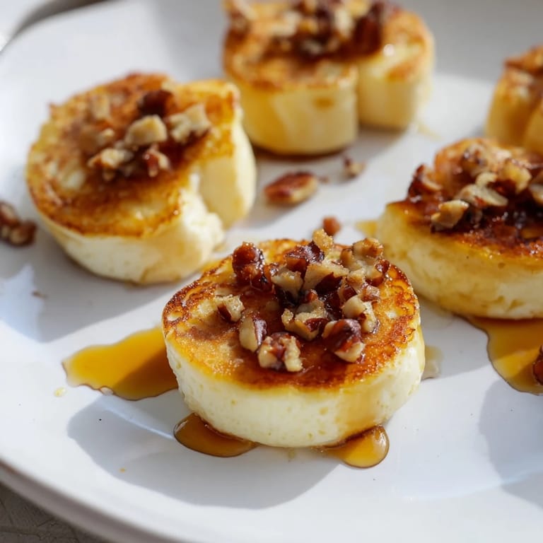 Savory and sweet, these bite-sized Pancake Brie Bites offer a perfect brunch treat oozing with cheese.