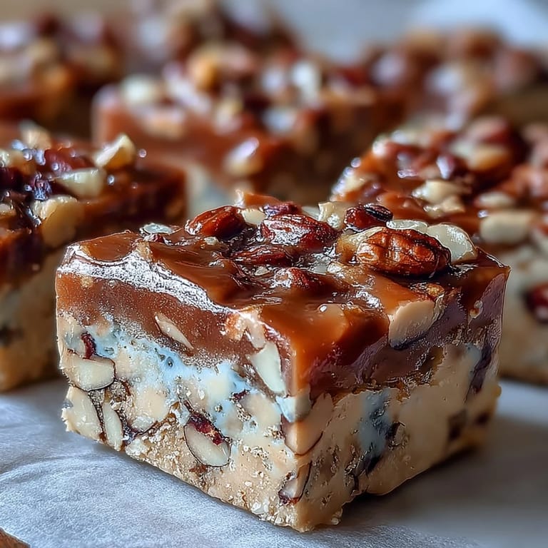Foil-wrapped Hojicha Nougat pieces arranged neatly on a platter, highlighting the candy's rich caramel hue and roasted hojicha flavor.