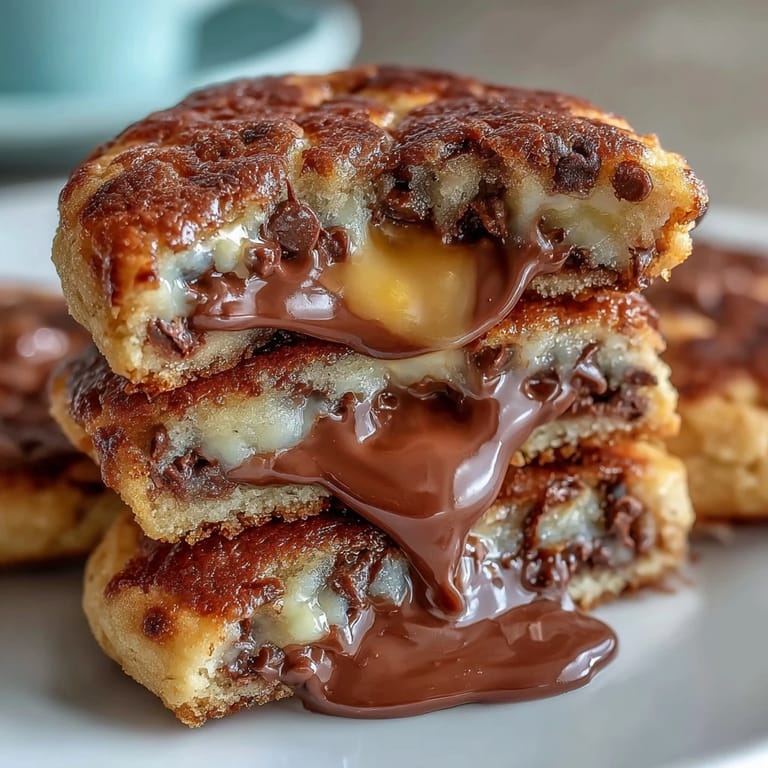 Chewy cookies hiding Cadbury Creme Eggs, baked until soft and indulgent for a sweet surprise.  