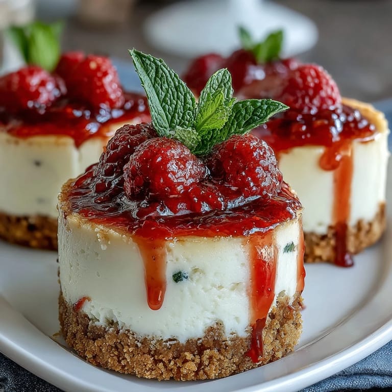 3. Adorable housewarming mini cheesecakes with a buttery cookie base, chilled to perfection and ready for any special celebration.