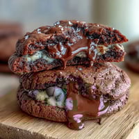 1. Dark chocolate vanilla cookies with a chewy texture and rich cocoa flavor, inspired by the Shadow Milk Cookie theme.  