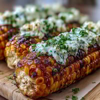 Juicy grilled corn in foil, slathered with fragrant herb butter, perfect for summer BBQs.  
